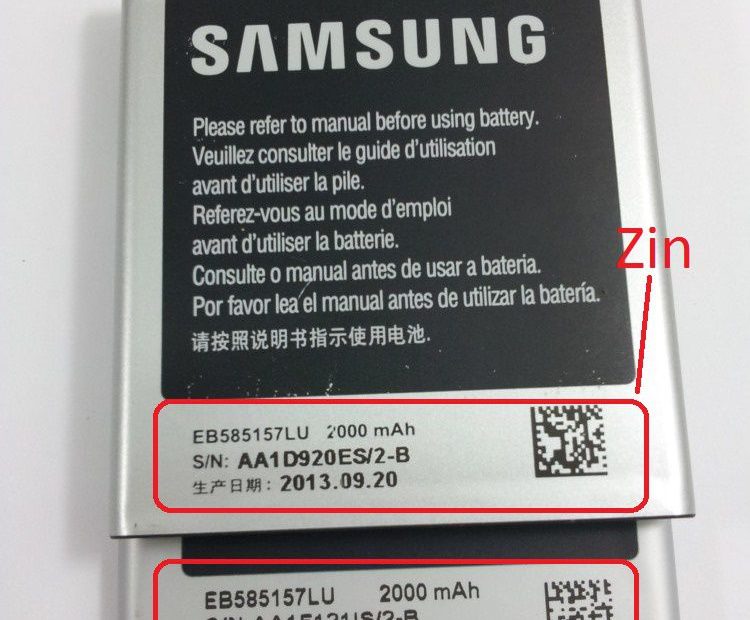 Cách Phân Biệt Pin Samsung Galaxy Win I8552 Chính Hãng Cao Cấp