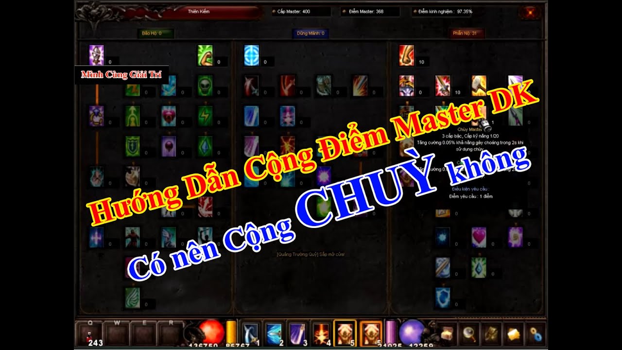 Hướng Dẫn Cộng Master Class Dk Game Mu Online || Mình Cùng Giải Trí -  Youtube