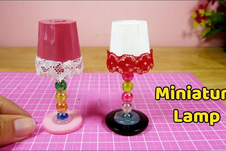 Ami Diy/ Làm Cây Đèn Ngủ Cho Búp Bê (Đơn Giản)/ How To Make A Miniature  Lamp | Dollhouse Diy - Youtube