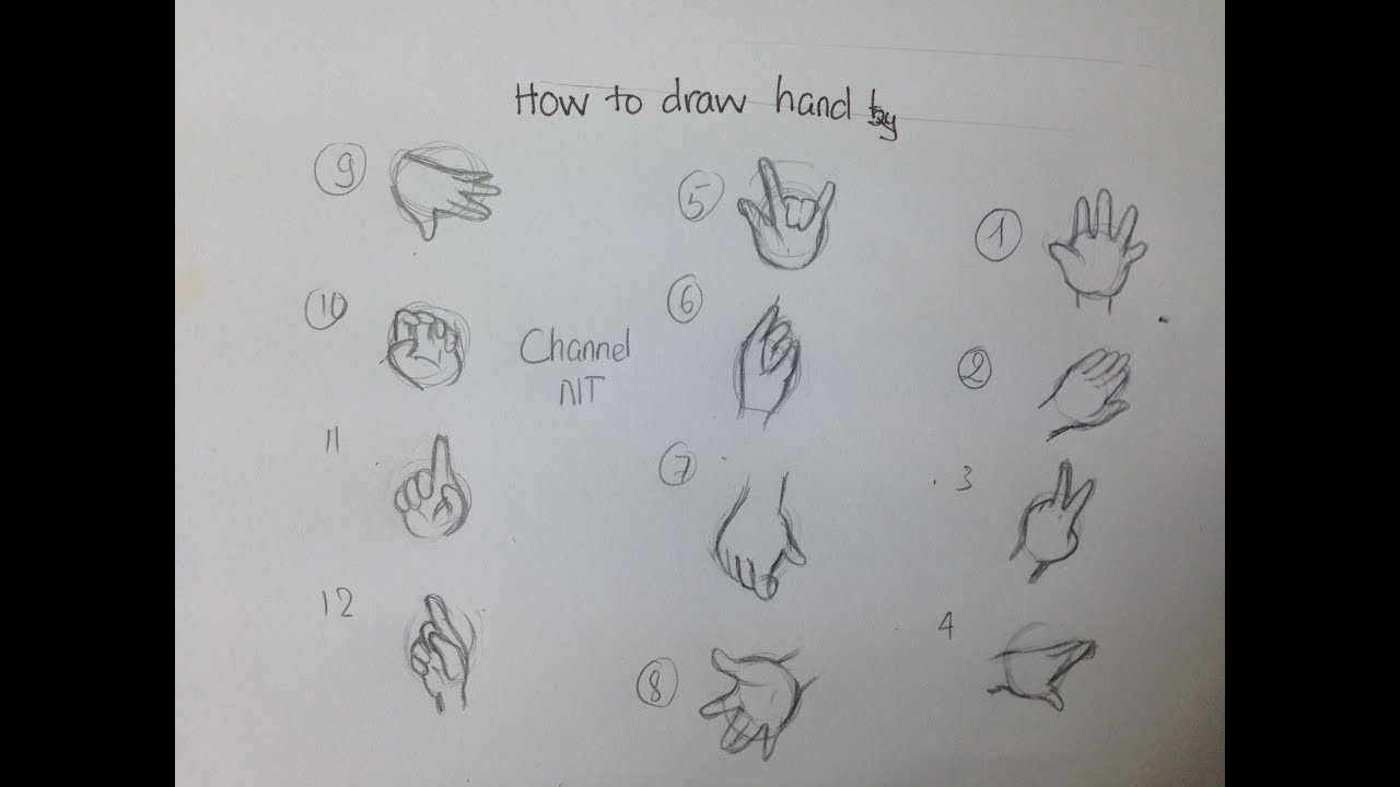 Tutorial] Cách Vẽ Tay Anime Chibi Bằng Bút Chì Đơn Giản _ How To Draw Hands  With Pencil| Channel Nt - Youtube