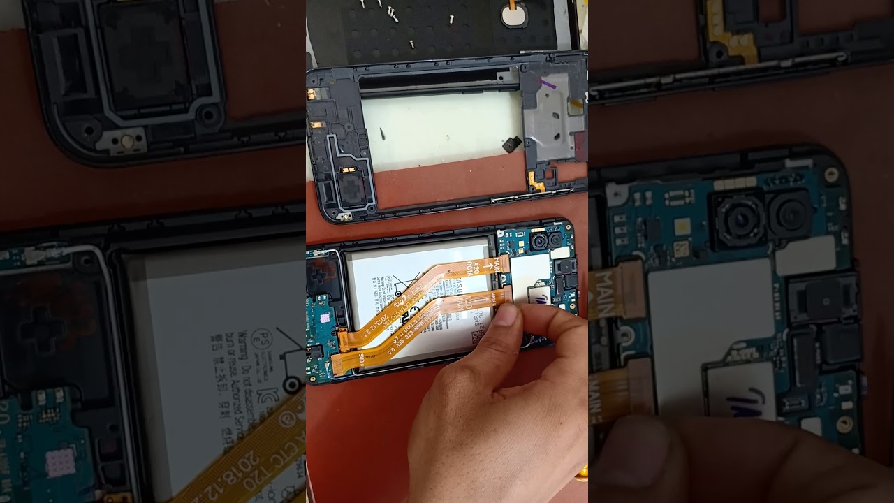Tháo Lắp Máy Samsung A20- Thay Pin Samsung A205F 2019 - Youtube