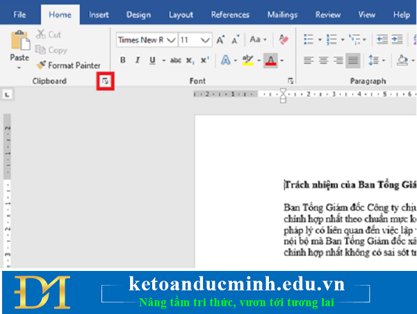Cách Sử Dụng Công Cụ Hỗ Trợ Sao Chép Clipboard Trong Microsoft Word