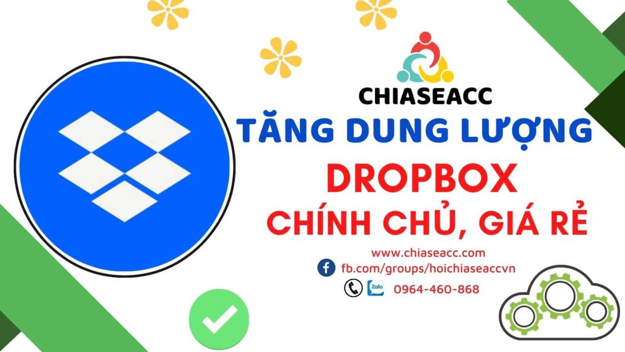 Tăng Dung Lượng Dropbox Chính Chủ, Giá Rẻ, Nhanh Chóng