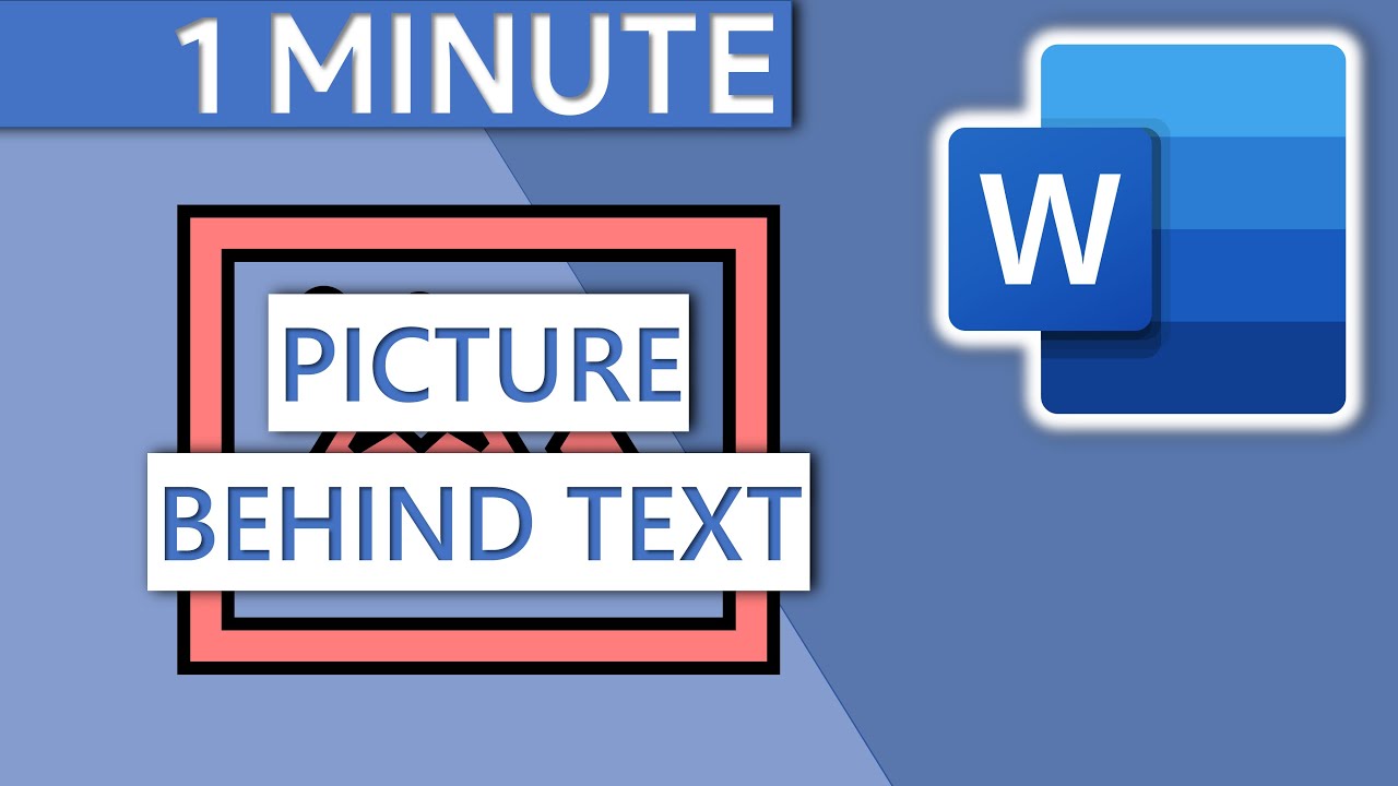 Move Picture Behind Text In Word (1 Minute | 2020) - Youtube