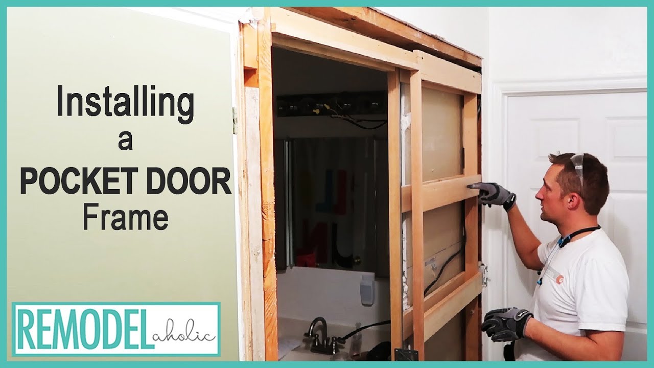 Installing A Pocket Door Frame In An Existing Wall - Youtube
