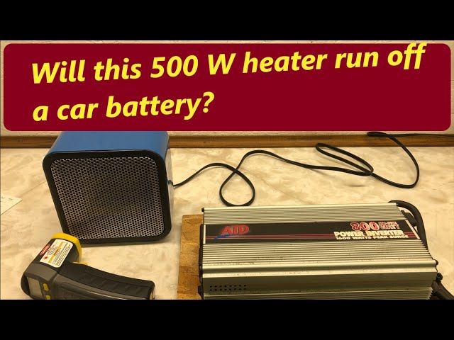 Does The Amazon Basics 500W Heater Work On An 800W Inverter And 12V Car  Battery? - Youtube